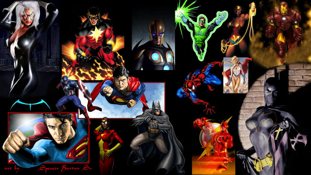 Superheroes assembly comic panel marvel free wallpaper for desktop - medium preview image