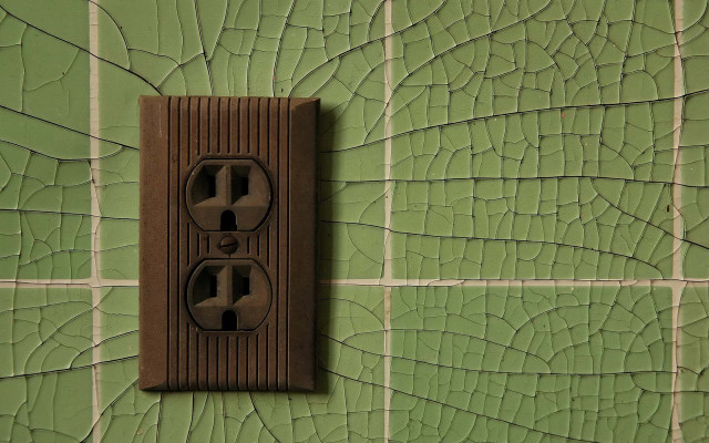 Green wall brown outlet tile free wallpaper for desktop - medium preview image