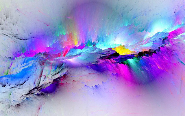 Colorful abstract painting white background free wallpaper for desktop - medium preview image