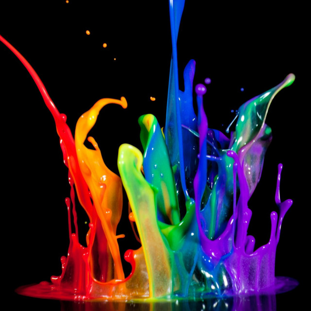 Colorful liquid pouring black background #3 free wallpaper for tablet - medium preview image