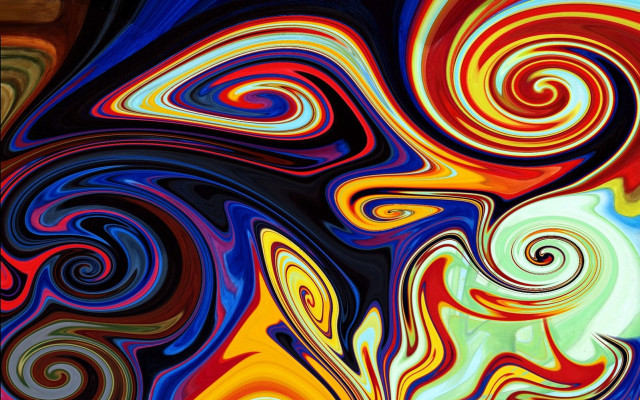 Swirly design black white red free wallpaper for desktop - medium preview image