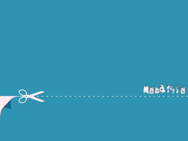 Blue background scissors cutting paper free wallpaper for desktop - medium preview image