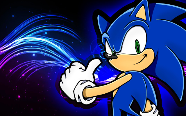 Sonic blue fireworks starry sky free wallpaper for desktop - medium preview image