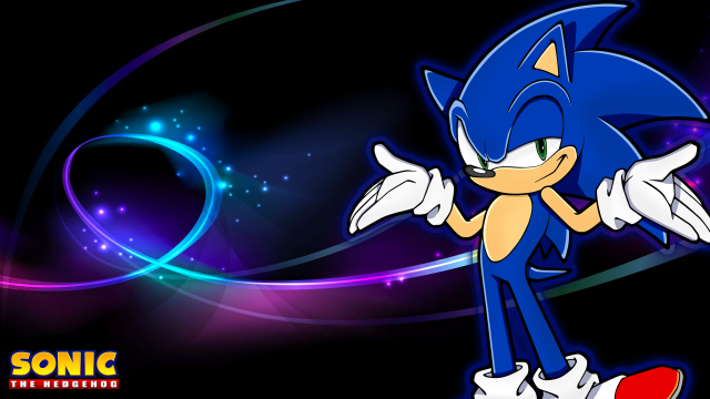 Sonic hedgehog character wings blue free wallpaper for desktop - medium preview image