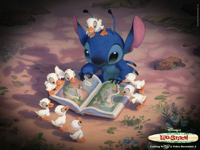 Cartoon character reading book ducks #2 free wallpaper for desktop - medium preview image