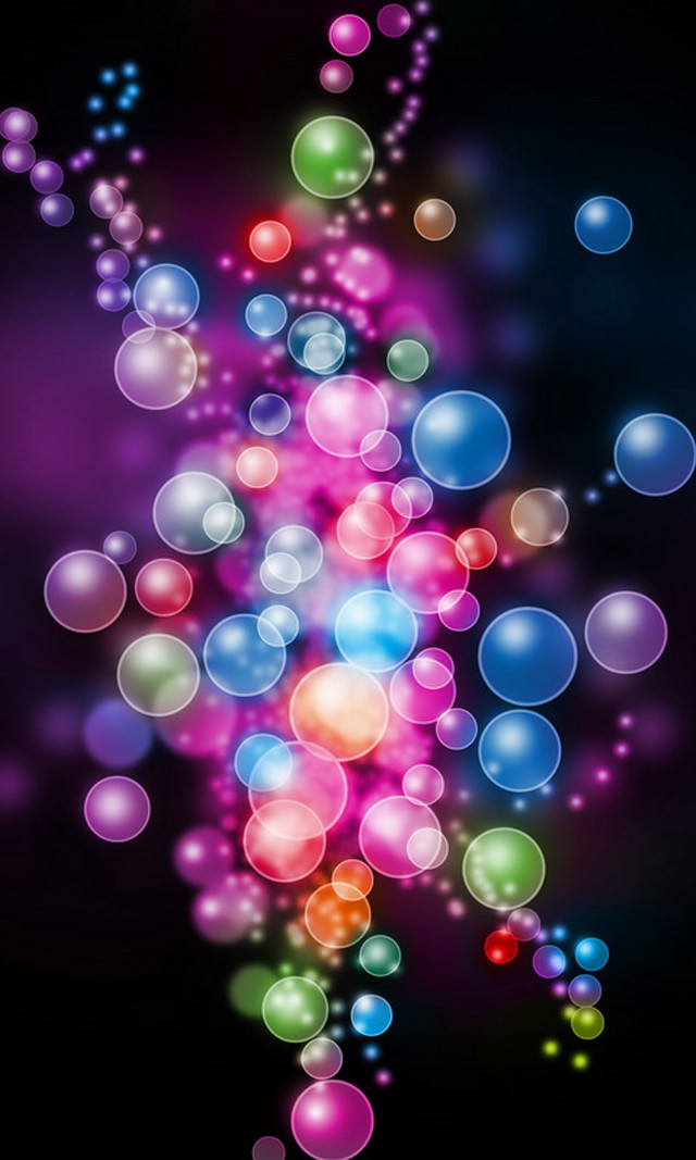 Bubbles floating air black purple free wallpaper for mobile - medium preview image