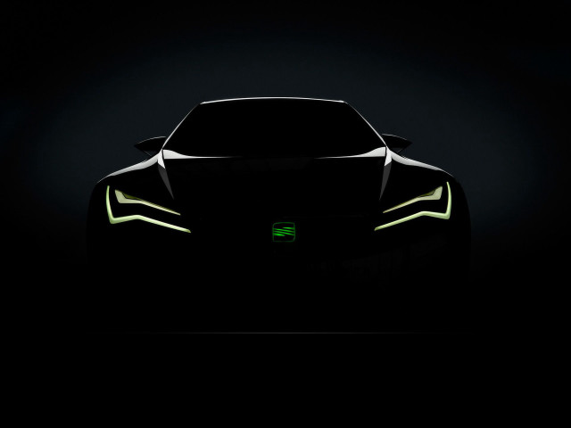 Black car green lights dark free wallpaper for desktop - medium preview image