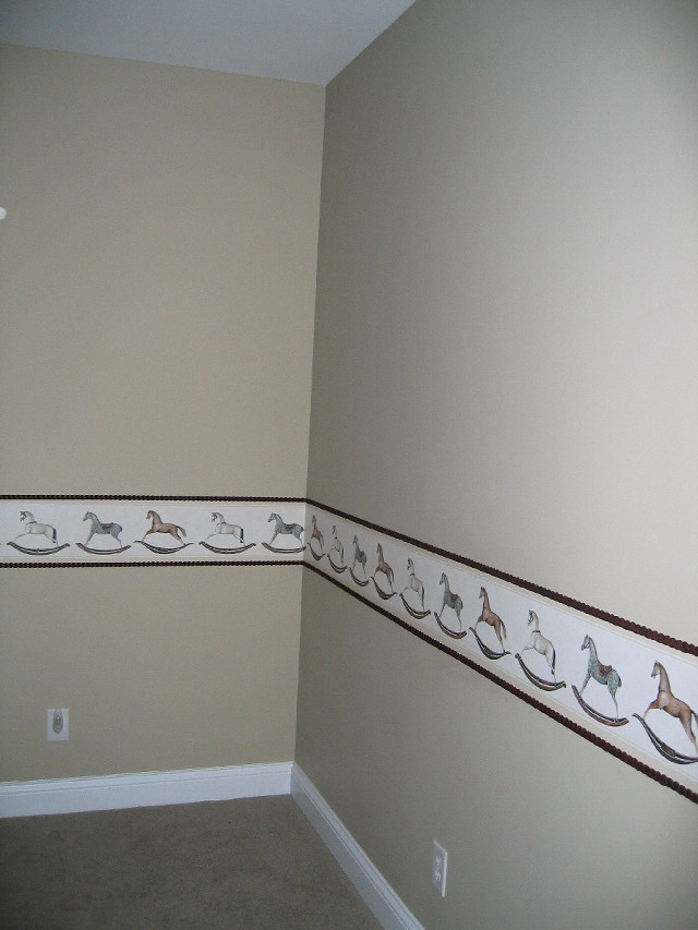 Horse dog border room interior free wallpaper for mobile - medium preview image