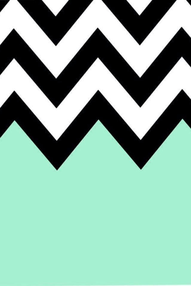 Black white chevron green background #2 free wallpaper for mobile - medium preview image