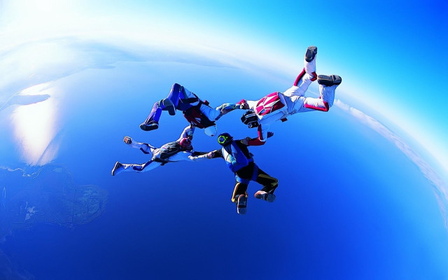 Floating people feet up air free wallpaper for desktop - medium preview image