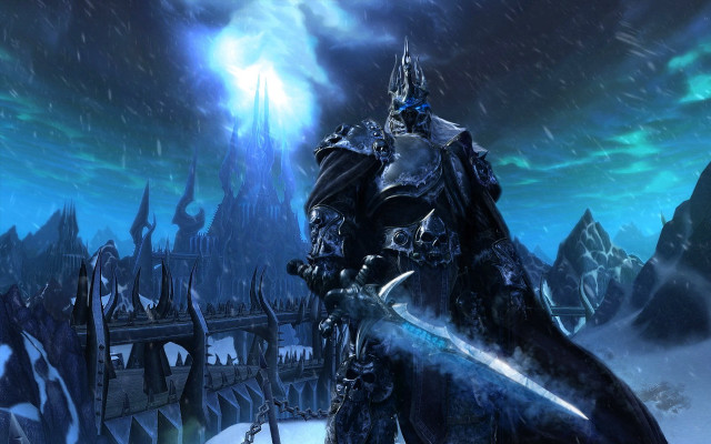 Man armor sword snowy landscape #2 free wallpaper for desktop - medium preview image
