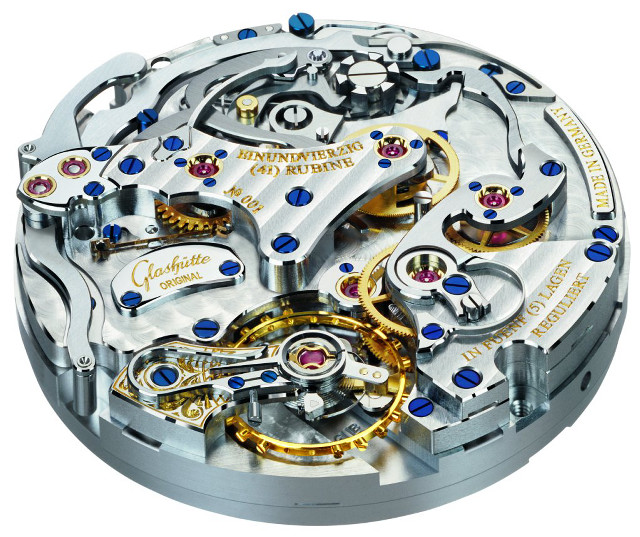 Watch face blue gold detailed free wallpaper for desktop - medium preview image