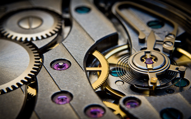 Watch face steampunk macro motion free wallpaper for desktop - medium preview image