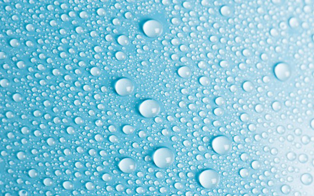 Water droplets blue surface white free wallpaper for desktop - medium preview image