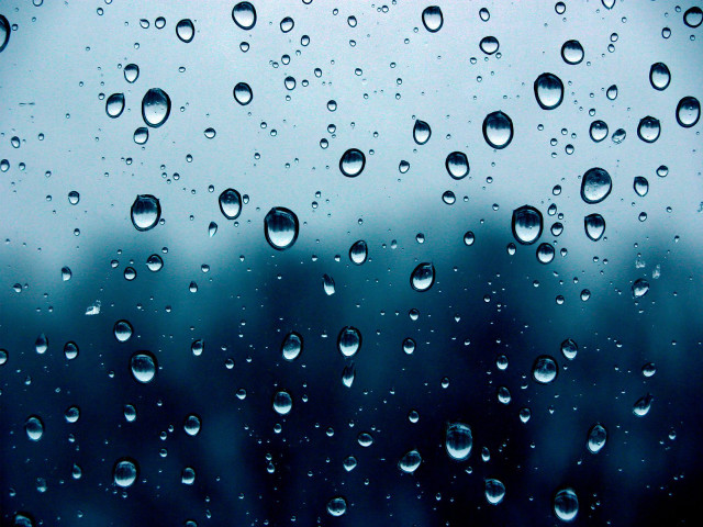 Window rain drops blue sky #3 free wallpaper for desktop - medium preview image