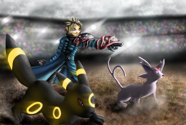 Cartoon person sword pokemon figure free wallpaper for desktop - medium preview image