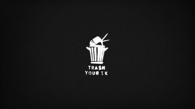 Trash can words video art free wallpaper for desktop - medium preview image