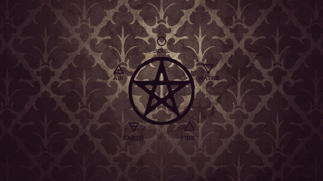 Pentagram wall pattern key bottom free wallpaper for desktop - medium preview image