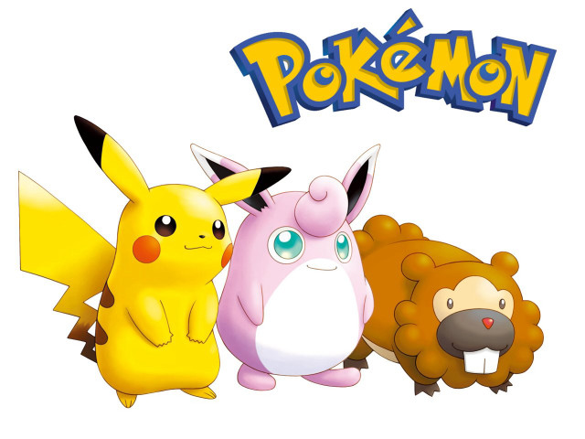 Pokemon group characters white background free wallpaper for desktop - medium preview image
