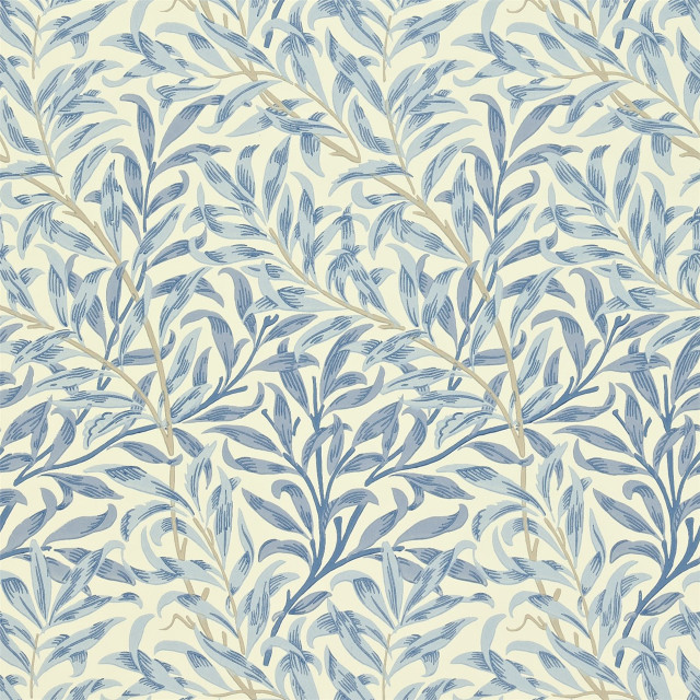 Blue white wallpaper leaves pattern free wallpaper for tablet - medium preview image