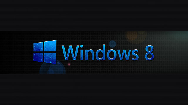 Black background windows8 logo blue free wallpaper for desktop - medium preview image