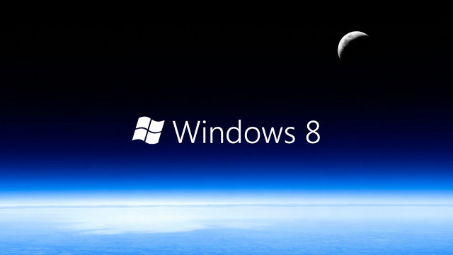 Moon window8 logo sky earth free wallpaper for desktop - medium preview image