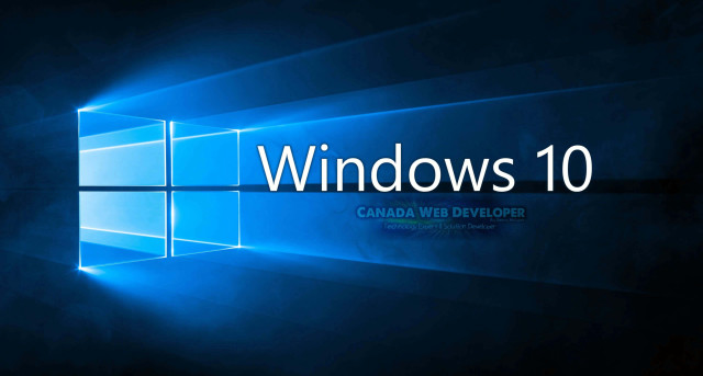 Blue window windows 10 dark free wallpaper for desktop - medium preview image
