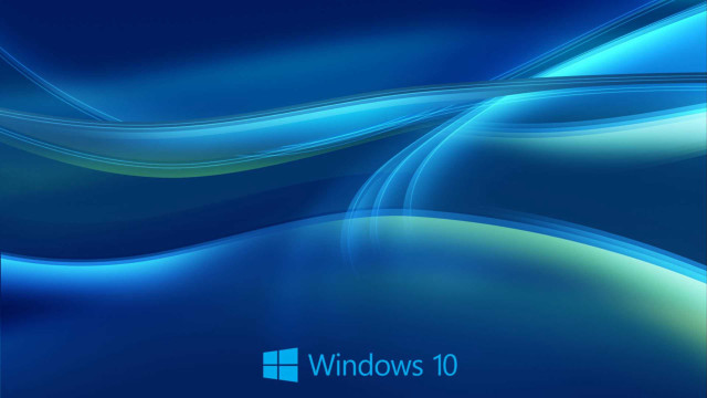 Blue background wave colors windows free wallpaper for desktop - medium preview image
