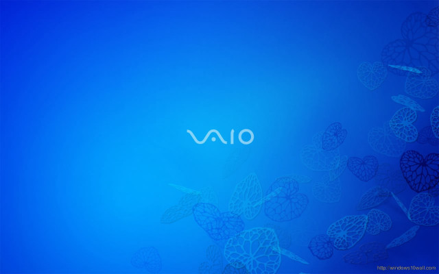 Blue wall white vaio logo free wallpaper for desktop - medium preview image