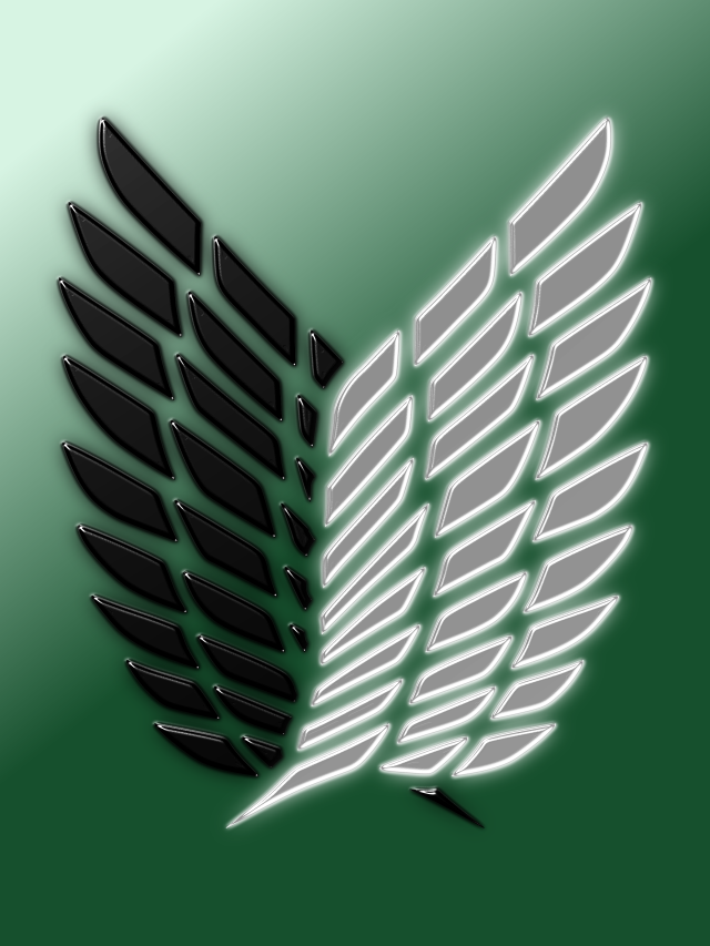 Green background white black wing free wallpaper for mobile - medium preview image