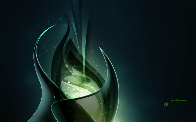 Green abstract background swirl design free wallpaper for desktop - medium preview image