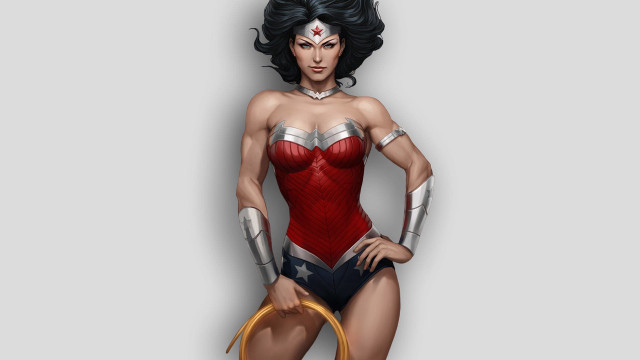 Woman red white costume gold free wallpaper for desktop - medium preview image