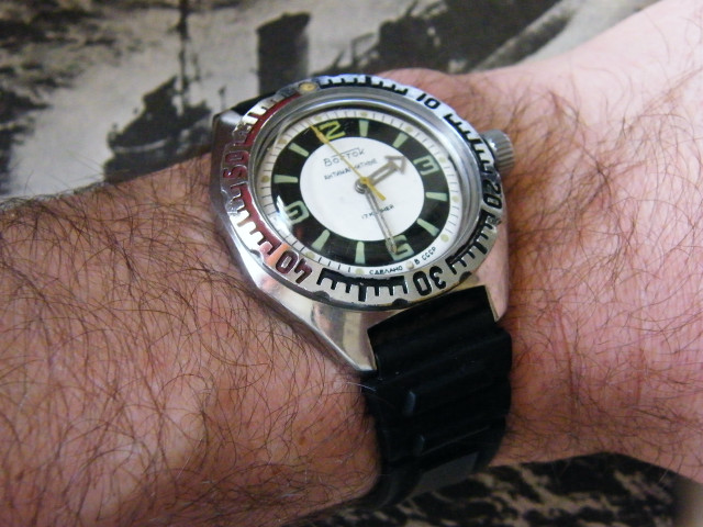 Man watch black strap white free wallpaper for desktop - medium preview image