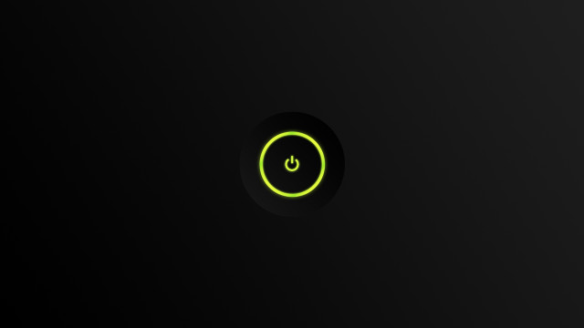 Black background green light circle free wallpaper for desktop - medium preview image