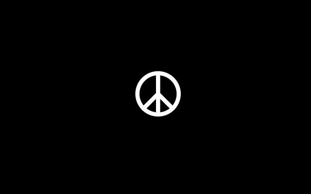 Peace sign dark background white free wallpaper for desktop - medium preview image