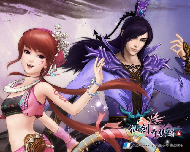 Anime couple stars purple background #2 free wallpaper for desktop - medium preview image