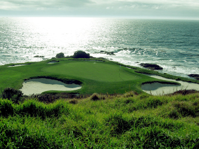 Golf course ocean view golf free wallpaper for desktop - medium preview image