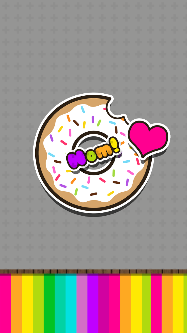 Donut sprinkles heart plate colorful free wallpaper for mobile - medium preview image