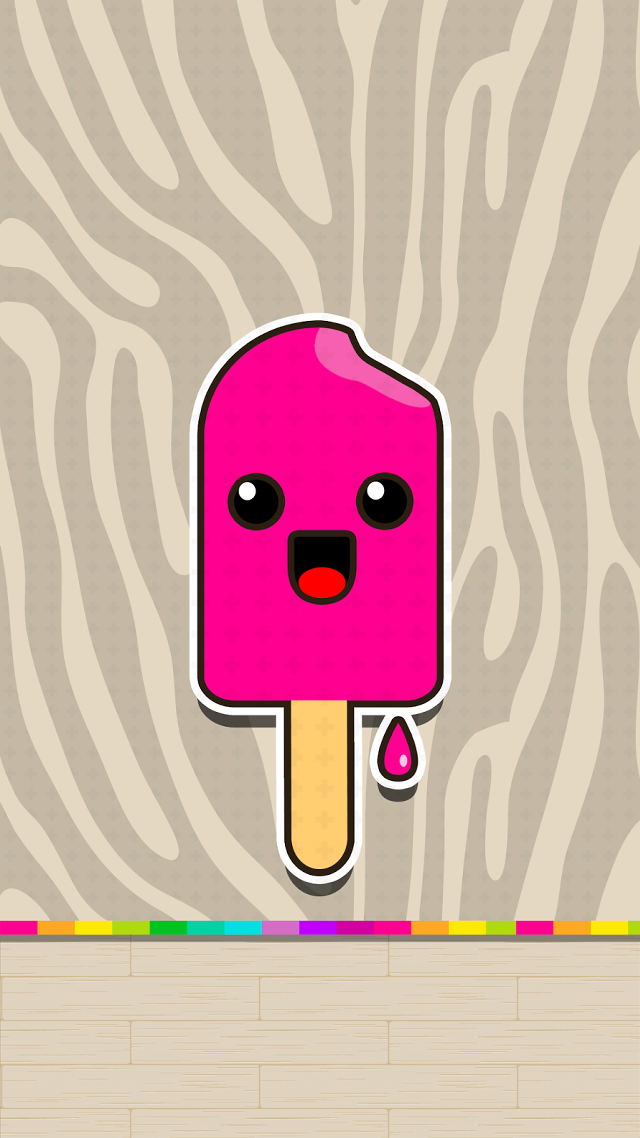 Popsicle face zebra print wooden free wallpaper for mobile - medium preview image