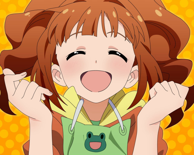 Girl green bag yellow background free wallpaper for desktop - medium preview image