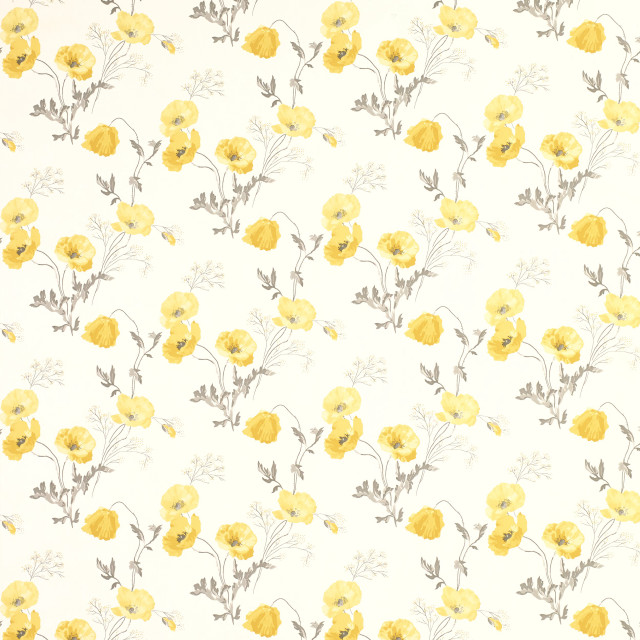 Yellow flower pattern white background free wallpaper for tablet - medium preview image