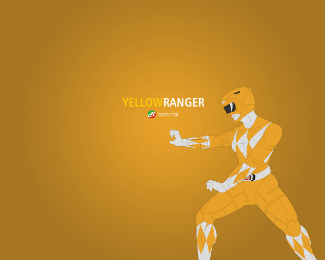 Yellow ranger action yellow background free wallpaper for desktop - medium preview image