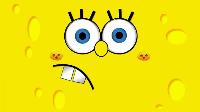 Yellow background frowning face circles free wallpaper for desktop - medium preview image