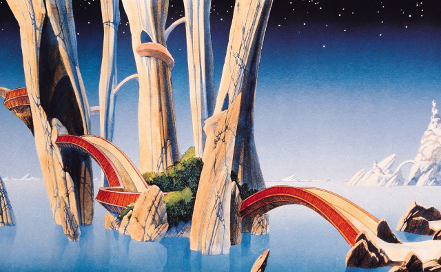 Bridge lake mountains snowy night free wallpaper for desktop - medium preview image