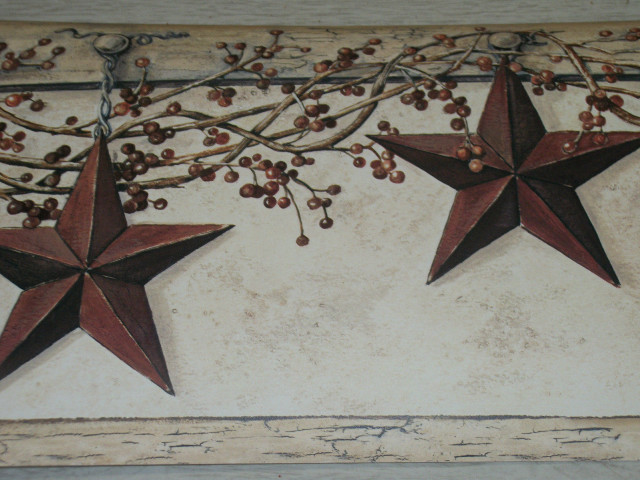 Red stars wall tree branch free wallpaper for desktop - medium preview image