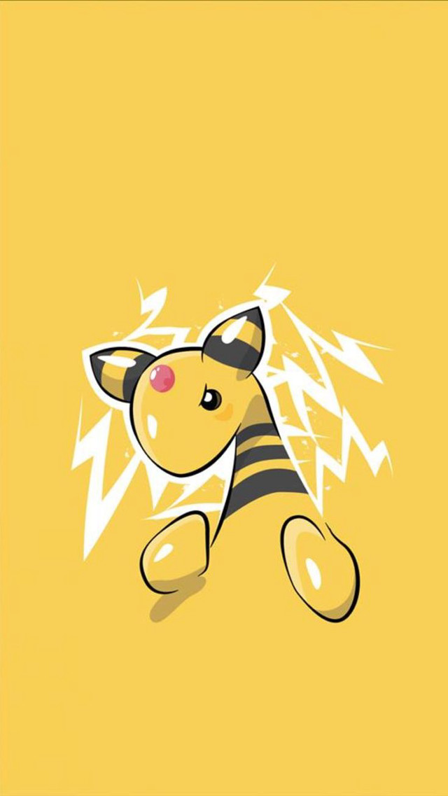 Cartoon character yellow background striped free wallpaper for mobile - medium preview image