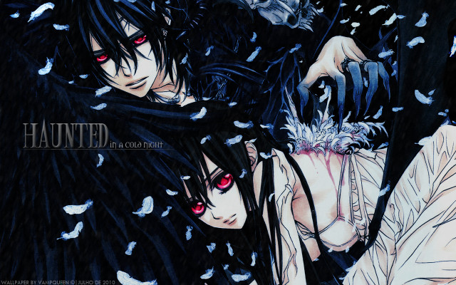 Anime characters red eyes black #8 free wallpaper for desktop - medium preview image