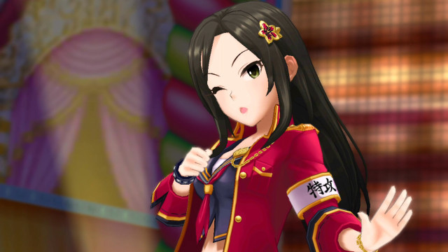 Red uniform hologram green eyes free wallpaper for desktop - medium preview image