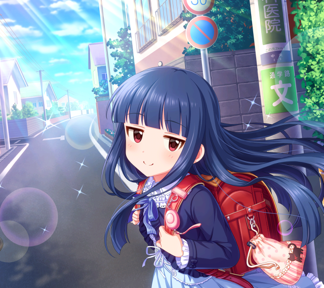 Girl long hair backpack walking #2 free wallpaper for tablet - medium preview image