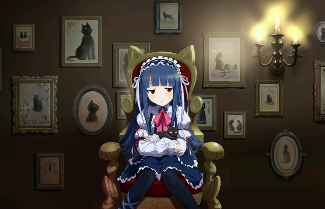 Anime girl chair room pictures free wallpaper for desktop - medium preview image